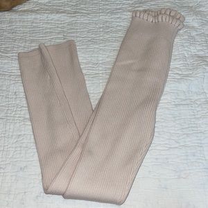 Free people intimates baby pink knit leggings, brand new